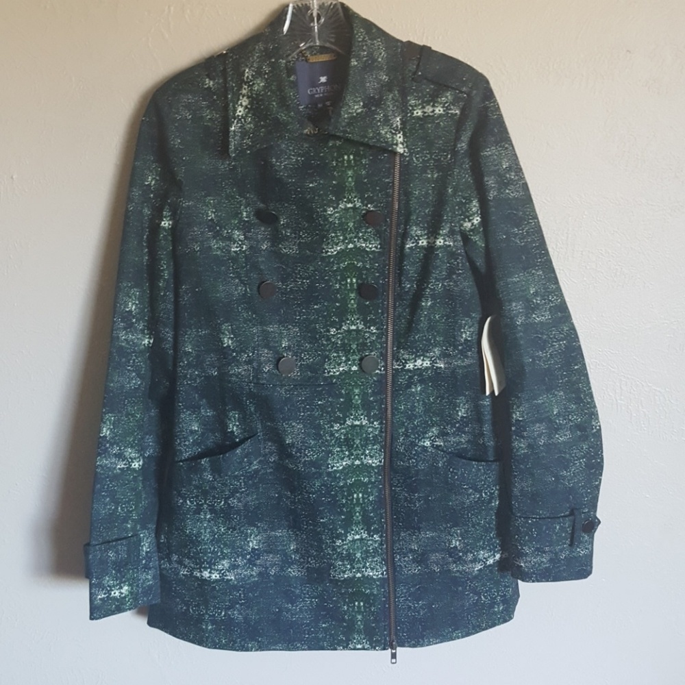 Gryphon New York Zipper Trench Cotton Twill